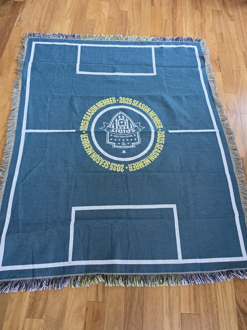 Washington Spirit Season Member Teal Soccer Throw Blanket